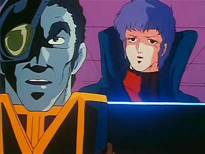 Britai explains their situation to Lap Lamiz. In Robotech,
Bree'tai also tells Azonia that their protoculture is running out.