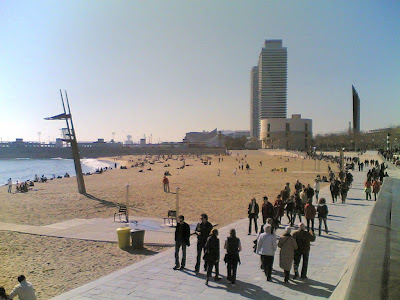 Nova Icària beach in Barcelona