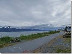 Seward Waterfront Park on cold evening