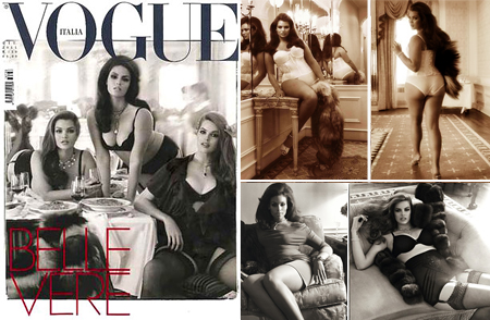 Vogue Itália (06/11) com modelos plus size na capa