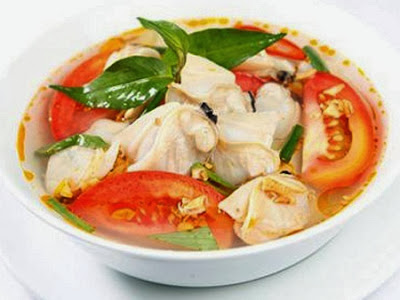 Canh ngao nau chua