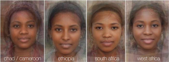 FaceResearch.org, a site run by two psychologists at the University of Aberdeen in Scotland, features software that can average together faces from thousands of photos. These images purportedly show the average face of women from 40 different nationalities.