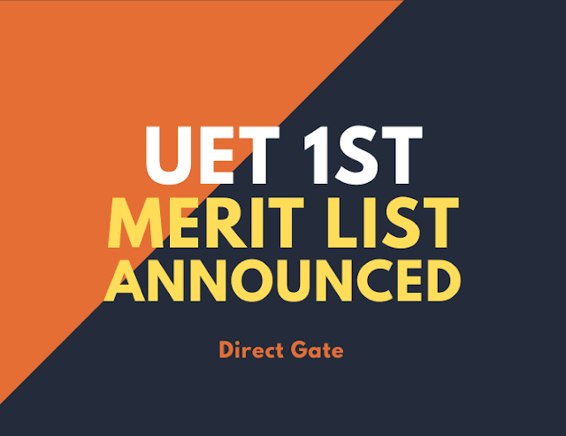 UET Merit List 2020