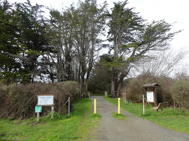 trailhead at the end of Letz Road