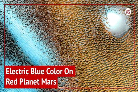 NASA shares this breathtaking image of blue dunes on Mars