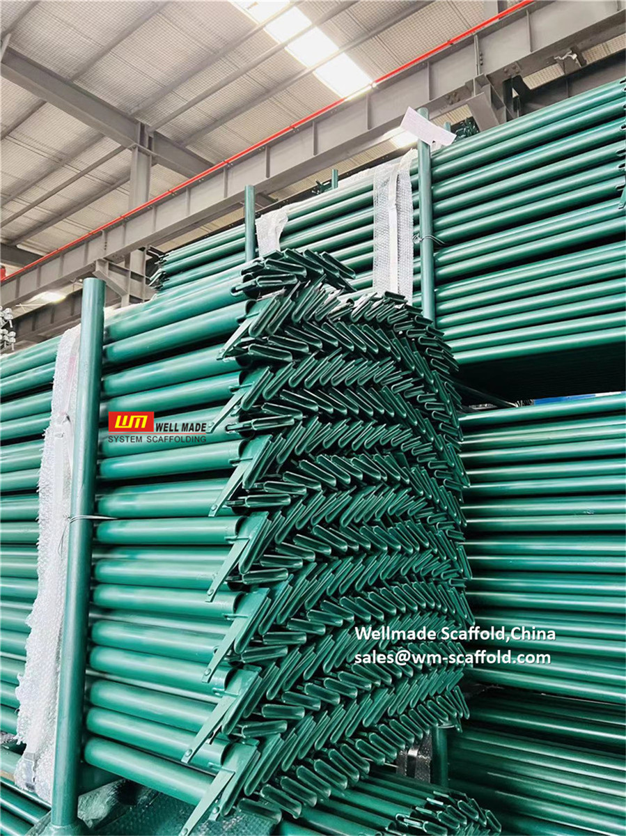 Australian standard kwikstage scaffolding ledgers - Wellmade  steel modular scaffold horizontals in pallets