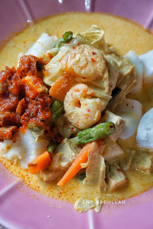 Lontong tumis, resepi lontong mudah, lontong sedap, lontong udang