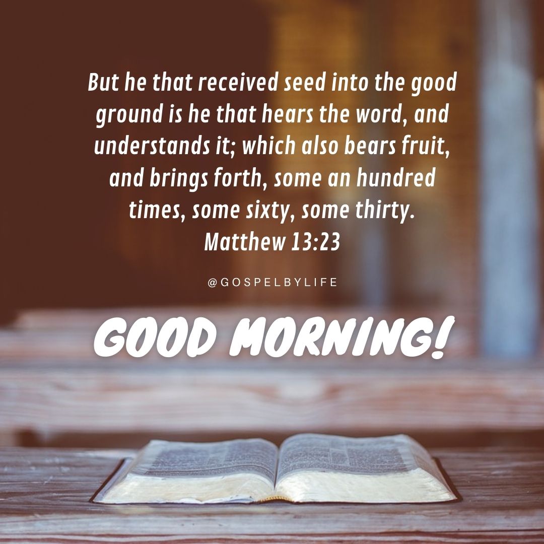 Good morning Sowing God's Work