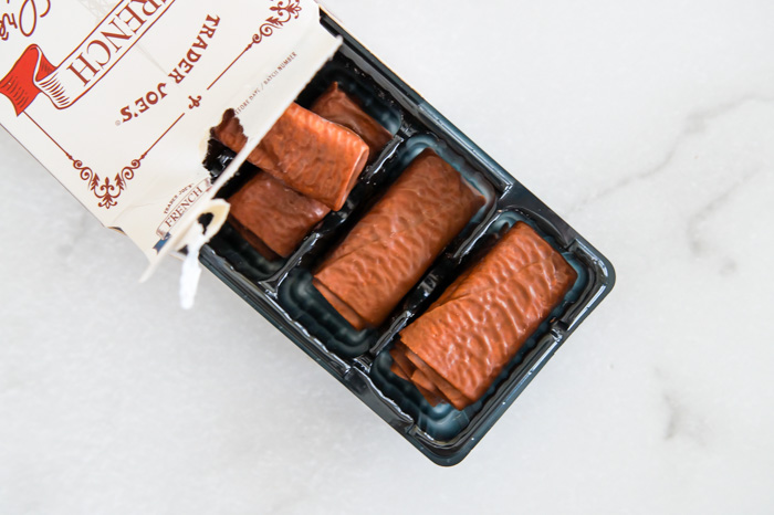 Trader Joe's French Chocolate Crepe Wafer Cookies, package open