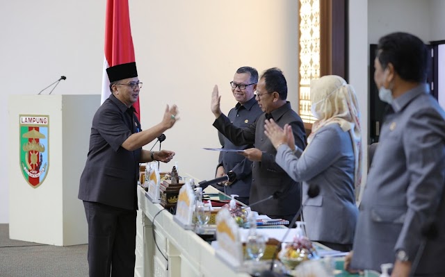 DPRD Lampung Mendapat Apresiasi dari Gubernur Arinal atas Rekomendasi LKPJ Kepala Daerah TA 2021