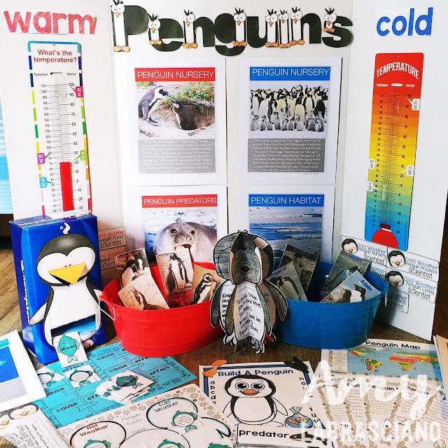 Click here to learn all about teaching ELA in the second  grade classroom.  These free and fun lesson outlines will detail curriculum and ideas for all informational, literature and writing standards in my 2nd grade elementary classroom.  This week's lessons will be all about: Penguins, Cold Weather Penguins, Warm Weather Penguins, Cause and Effect, Compare and Contrast, Informational Writing, Opinion Writing.  Your second grade students will love the lessons and activities shared here.  These lesson outlines are added and updated almost each week.