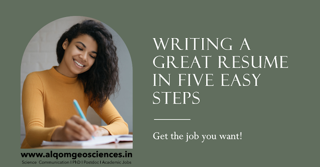 Writing a Great Resume in Five Easy Steps