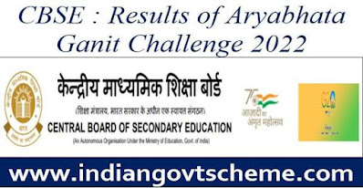 Results of Aryabhata Ganit Challenge 2022