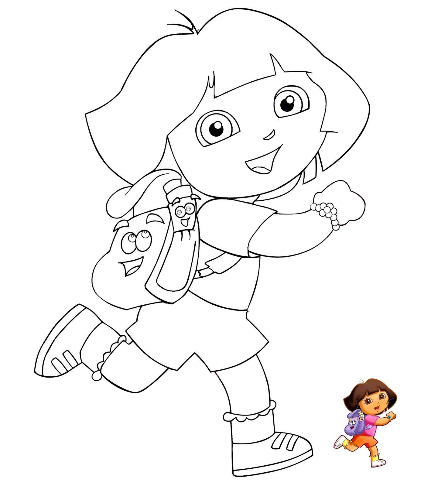 Coloring Dora The Explorer