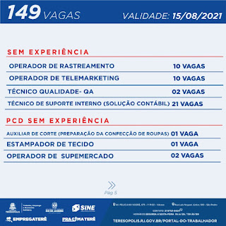 Programa ‘Emprega Terê’ divulga 149 vagas de emprego no Sine Teresópolis