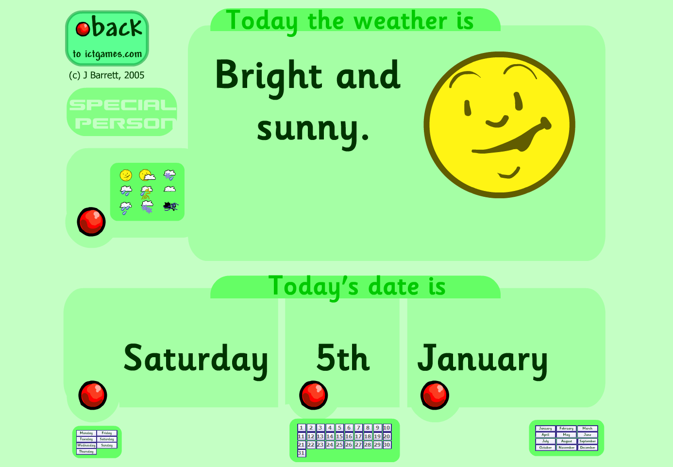 DATE & WEATHER CHART