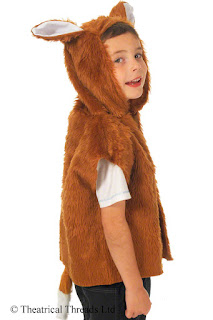 Fox tabard One Size Kids Costume Set from Theatrical Threads Ltd