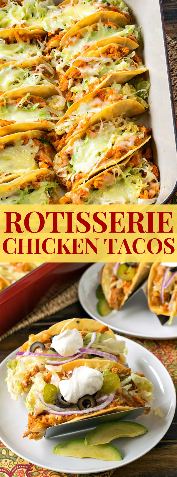 Easy Rotisserie Chicken Tacos #weeknight #meals