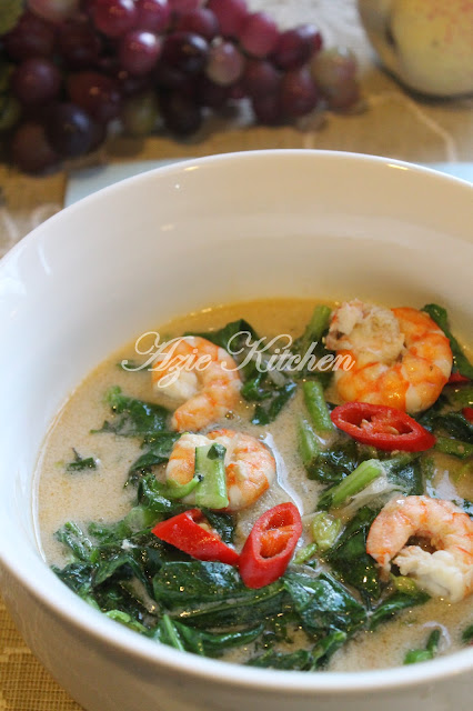 Masak Lemak Kailan Dengan Udang - Azie Kitchen