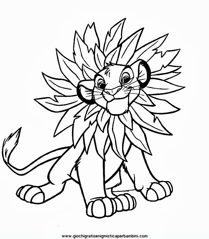 disegni da colorare re leone
