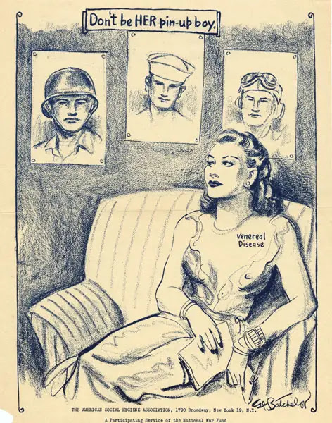 Carteles de la Segunda Guerra Mundial contra la prostitución