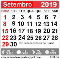 Calendário grande 2019 