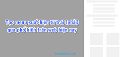 Create menu xuất hiện trái ( phải ) trong website