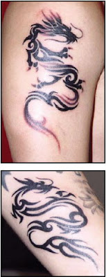 tribal dragon tattoos design