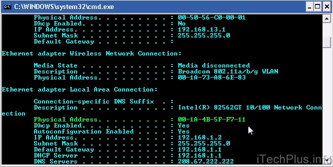 Địa chỉ vật lý MAC của NIC Card