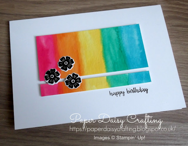 Rainbow beautiful bouquet from Stampin Up