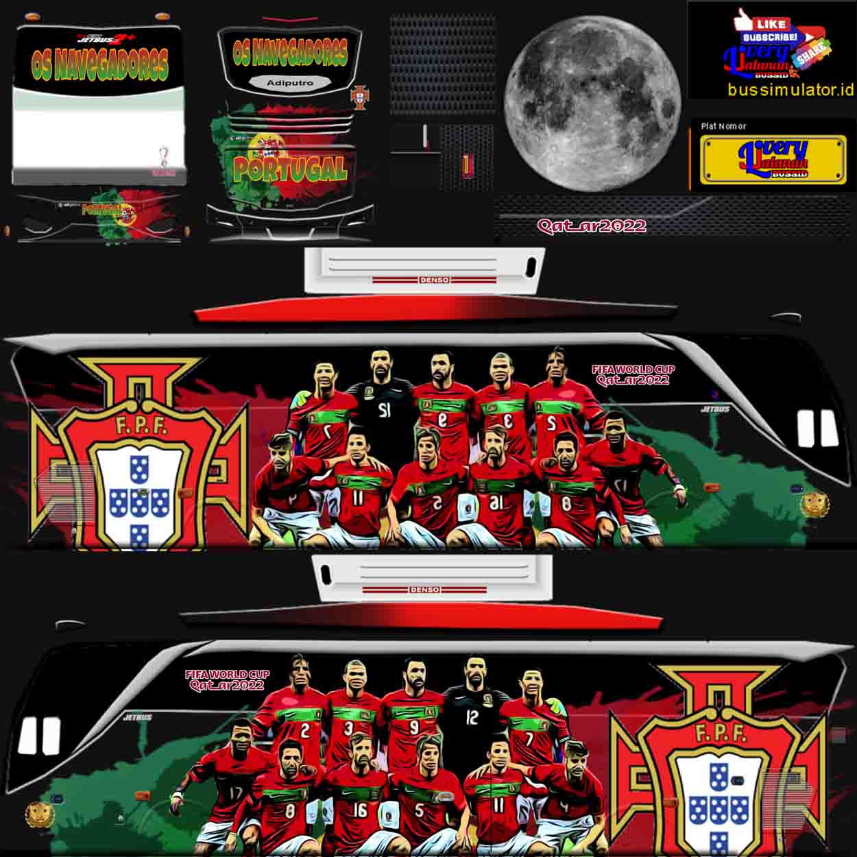 livery bussid timnas portugal