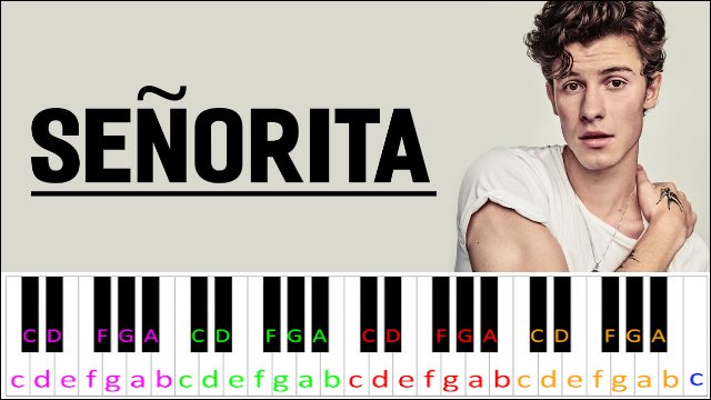 Senorita by Shawn Mendes ft Camila Cabello Piano / Keyboard Easy Letter Notes for Beginners