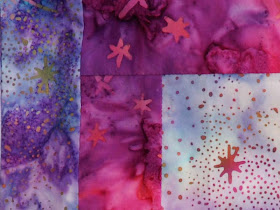 batik fabric quilt detail