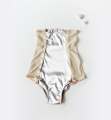 high-wasited knickers - satin and mesh