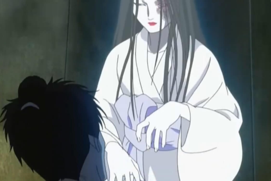 Ayakashi: The Ghost of Oiwa haunting Iyemon (The Ghost of Tokaido Yotsuya)