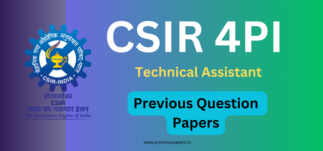 CSIR-Fourth Paradigm Institute (CSIR-4PI) Technical Assistant Previous Papers