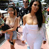 Kim Kardashian flaunts boobs in extremely low cut top for family outing 
