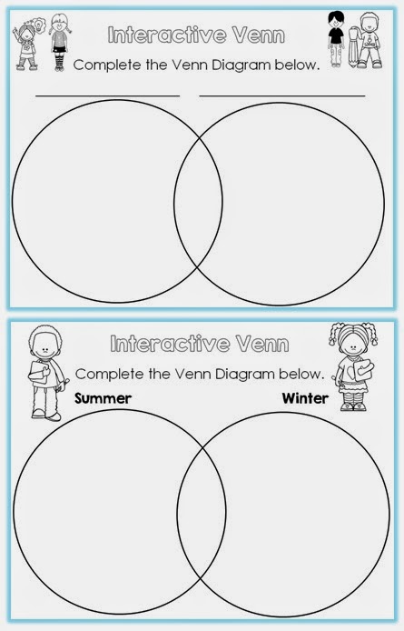 Free file with printable to complete after interactive Venn with class Clever Classroom blog