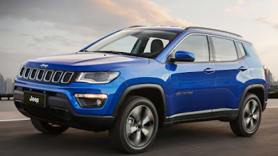 2017 Jeep Compass Blue side view