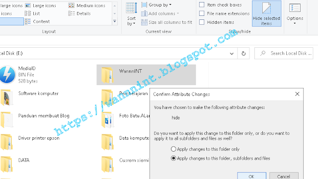Cara Hidden Folder dan File di Windows 10