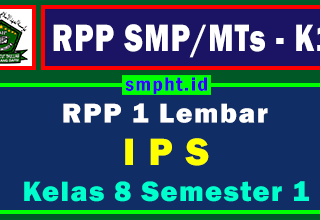 RPP 1 Lembar IPS Kelas 8 Semester Ganjil Tahun 2021