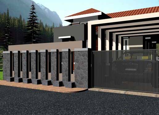 10 Contoh Model Pagar  Rumah  Minimalis  Modern Terbaru  Desain Rumah  Baru 2022