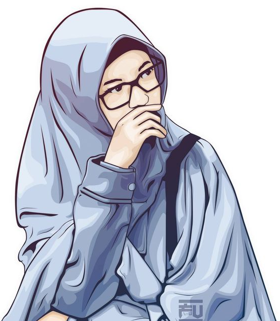  101 Gambar Kartun Muslimah Berhijab Cantik Menggunakan 