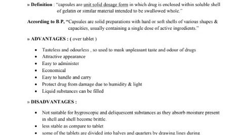 Capsule Handwritten Notes PDF | PPT