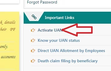 How to activate UAN number? (EPFO)