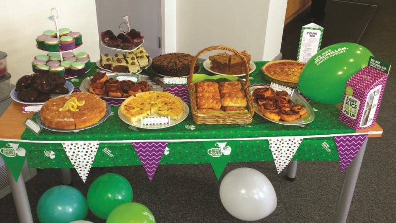 Cakes and savouries for Garador Macmillan Coffee Morning