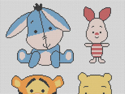 [Le plus partagé! √] grille point de croix disney bébé 256222
