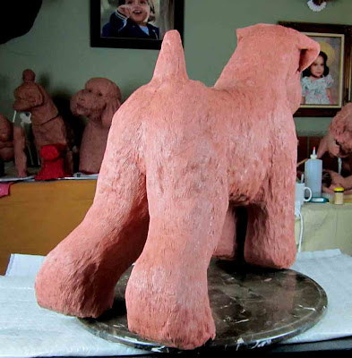 life size dog sculpture