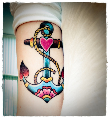 Anchor Tattoo and Fish Tattoo Design 2