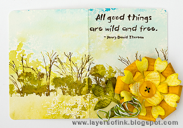 Layers of ink - Yellow Flower Tutorial by Anna-Karin, with Sizzix dies by Eileen Hull